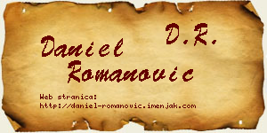 Daniel Romanović vizit kartica